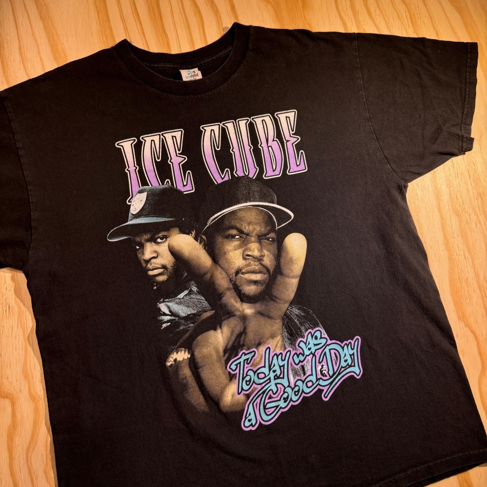 Ice Cube Today Was A Good Day Graphic T-Shirt Men's Size XL Black Rap Tee